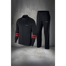 Poseidon Storm Erkek Siyah Supra Penye Kumaş Özel Tasarım Eşofman Takımı (S-3xl)