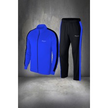 Poseidon Storm Erkek Mavi Supra Penye Kumaş Sporcu Günlük Koşu Seti (S-3xl)