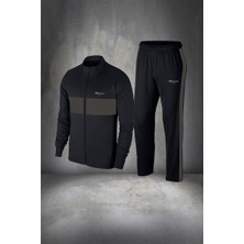 Poseidon Storm Erkek Siyah Supra Penye Kumaş Koşu ve Yürüyüş Seti (S-3xl)