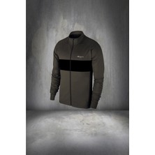 Poseidon Storm Erkek Haki Supra Penye Kumaş Fermuarlı Mevsimlik Eşofman Takımı (S-3xl)
