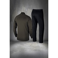 Poseidon Storm Erkek Haki Supra Penye Kumaş Fermuarlı Mevsimlik Eşofman Takımı (S-3xl)