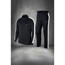 Poseidon Storm Erkek Siyah Supra Penye Nefes Alabilir Kumaş Alt Rahat Eşofman Yürüyüş Takımı (S-3xl)