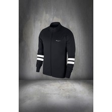 Poseidon Storm Erkek Siyah Supra Penye Kumaş Fit Kalıp Koşu Seti (S-3xl)