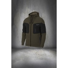 Poseidon Storm Erkek Haki  Supra Penye Kumaş Rahat Kapüşonlu Eşofman Seti (S-3xl)