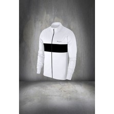 Poseidon Storm Büyük Beden Erkek Beyaz Supra Penye Kumaş Şık Eşofman Takımı (4xl- 10XL)