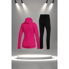 Poseidon Storm Kadın Fuşya Supra Penye Kumaş Fermuarlı Eşofman Takımı (S-3xl)