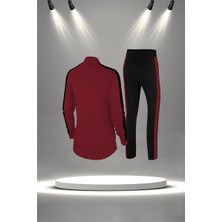 Poseidon Storm Kadın Bordo Supra Penye Kumaş Yürüyüş ve Koşu Için Eşofman Takımı (S-3xl)