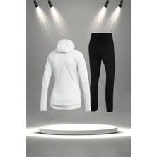 Poseidon Storm Kadın Beyaz Supra Penye Kumaş Rahat Eşofman Takımı (S-3xl)