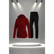 Poseidon Storm Kadın Bordo Supra Penye Kumaş Şık Eşofman Takımı (S-3xl)