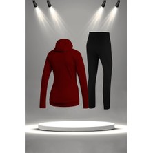 Poseidon Storm Kadın Bordo Supra Penye Kumaş Şık Eşofman Takımı (S-3xl)