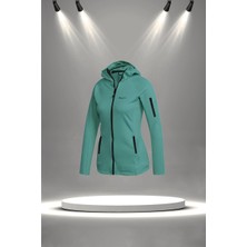Poseidon Storm Kadın Su Yeşili Supra Penye Kumaş Fermuarlı Mevsimlik Eşofman (S-3xl)