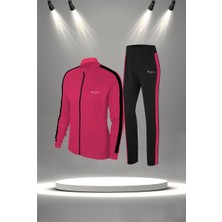 Poseidon Storm Kadın Fuşya Supra Penye Kumaş Yürüyüş Antrenman Fitness Eşofman Seti (S-3xl)