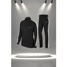 Poseidon Storm Kadın Siyah Supra Penye Kumaş Rahat Konforlu Kesim Eşofman Takımı (S-3xl)