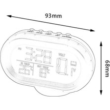 Techmaster Araba Araç Oto Çok Fonksiyonlu Termometre Saat Voltmetre VST7009
