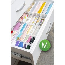 Meleni Home Çok Amaçlı 11 Bölmeli Akordiyon Çekmece ve Dolap Içi Düzenleyici 15 x 43 x 14 cm M