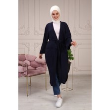 Kadın Çağla Kuşaklı Çift Cepli Kimono 5301