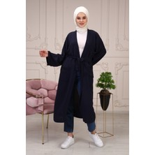 Kadın Çağla Kuşaklı Çift Cepli Kimono 5301