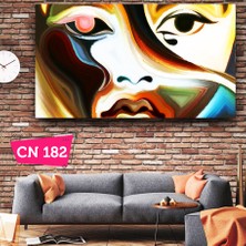 Milyardabir Yağlı Boya Soyut Kadın Portresi Kanvas Tablo