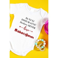 Canestar Özel Tasarım Bebek Zıbın - Çıtçıtlı Body-Zıbın Doğum Günü H. Baba