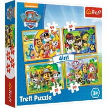 Trefl Paw Patrol 4'lü Kutulu Puzzle/yapboz (35+48+54+70 Parça)