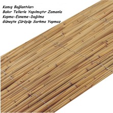 Ersa Hediyelik 1.5-5 Metre Galvaniz Bakır Telli Hasır Kamış Bahçe Çiti Bambu Çit
