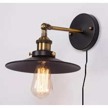 Mylights  Retro  Rustik Vintage Kablolu Fişli Aplik  Yatak Başı Okuma lambası Gece Lambası Aplik Çalışma odası Kafe Dershane Çocuk Odası Avize