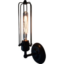 Mylights Retro Kafes Aplik Siyah  Rustik Aplik