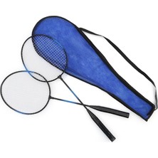 Çantalı Bedminton Seti 2 Raket 1top Mavi Çantalı