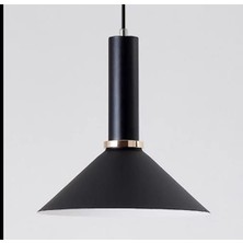 Dylight Retro Metal Siyah Dekoratif Rustik Kafe Mutfak Sarkıt Avize Çap 30 cm