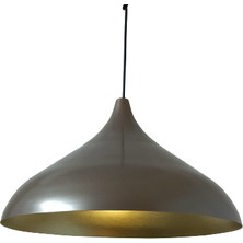 Dylight Retro Metal Sedefli Kahve Dekoratif Rustik Metal Sarkıt Avize Çap:43 cm