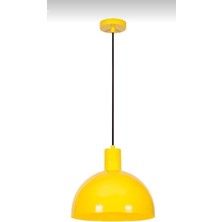 Retro Metal Sarı Dekoratif Kafe Mutfak Sarkıt Avize Çap.30 cm