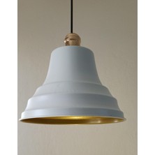 Dylight Retro Metal Beyaz Gold Duylu Dekoratif Rustik Tekli Sarkıt Avize Çap:27 cm