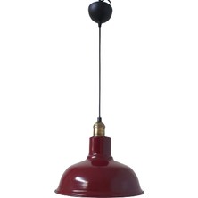 Retro Metal Bordo Eskitme Duylu Dekorataif Metal Rustik Tekli Sarkıt  Kafe Mutfak Aydınlatma