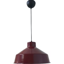 Retro Metal Bordo Dekoratif Ruktik Tekli Sarkıt Kafe Mutfak Aydınlatma Çap:30 cm