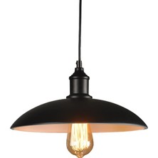 Dylight Retro Metal Dekoratif Rustik Siyah Tekli  Sarkıt Avize