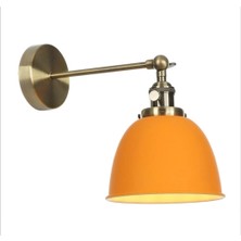 Dylight Retro Turuncu Metal Dekoratif Rustik Mafsallı Duvar Aplik