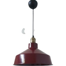 Retro Metal Bordo Eskitme Duylu Dekorataif Metal Rustik Tekli Sarkıt Kafe Mutfak Aydınlatma