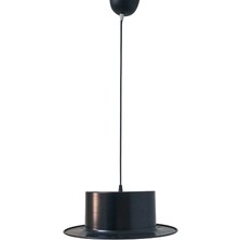 Dylight Retro Metal Dekoratif Rustik Siyah Tekli Sarkıt Avize