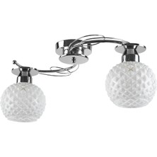 Dylight Modern Krom 2 Li Ekoratif Tavan Plofyoner Sarkıt Avize