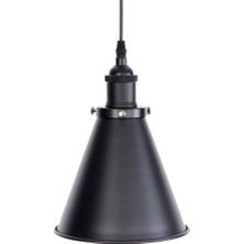 Dylight Retro Siyah Rustik Dekoratif Tekli Sarkıt Avize