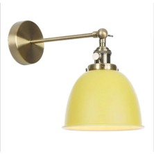 Dylight Retro Sarı Metal Dekoratif Rustik Mafsallı Duvar Aplik
