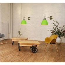 Dylight Retro Metal Yeşil Içi Beyaz Dekotarif Duvar Aplik