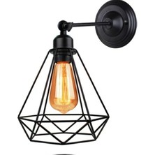 Dylight Retro Metal  Dekoratif Mafsallı Siyah Duvar Aplik