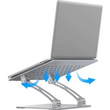 Wiwu S700 Laptop Standı Eğim ve Yükseklik Ayarlı Katlanabilir Alüminyum Alaşım MacBook Stand