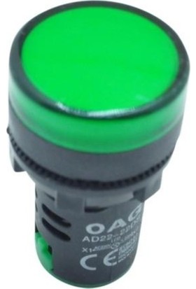 Lightech 220V LED Sinyal Lambası 22MM Yeşil