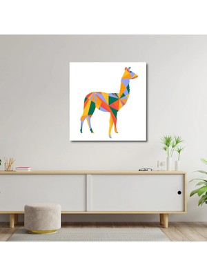 Art of Wall Artofwalldesign ''lama Soyut Şekiller'' Cam Tablo Uv