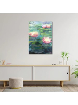 Art of Wall Artofwalldesign ''lotus Su Empresyonizmi '' Cam Tablo Uv