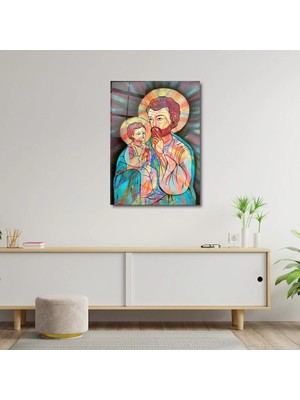 Art of Wall Artofwalldesign ''saint Joseph Çocuk Portresi'' Cam Tablo Uv