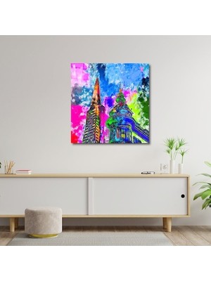 Art of Wall Artofwalldesign ''piramit Bina Klasik Bina'' Cam Tablo Uv