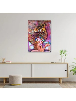 Art of Wall Artofwalldesign ''yüz Kız Portre '' Cam Tablo Uv